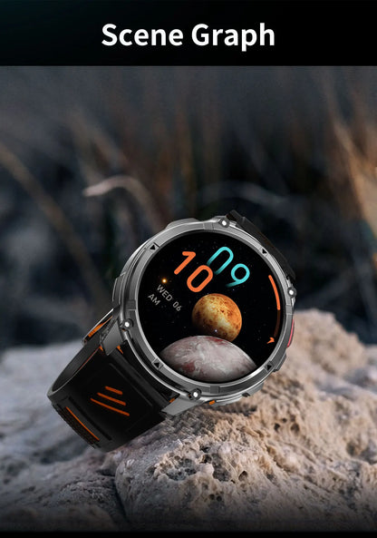 New Military T-Rex3 Ultra 1100mAh Battery Smart Watch 5 ATM Waterproof 1.7"AOD Compass GPS Sports tracker Outdoors Smartwatches