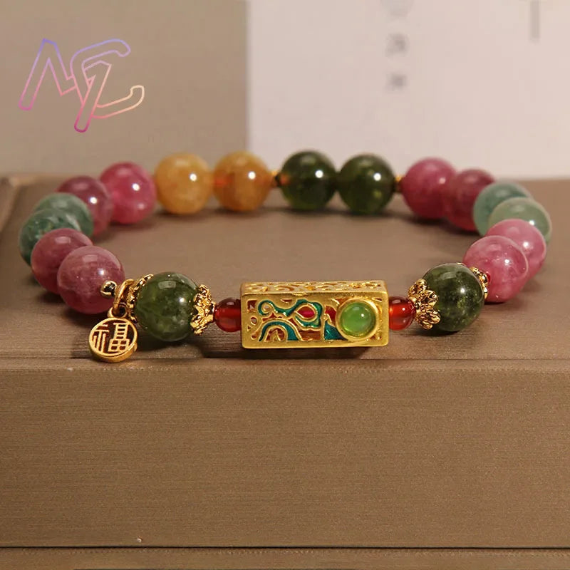 Natural Jade Agate Bracelet Exquisite Flower Design Young Girls Fashion Jewelry Real Gemstone Best Holiday Gift