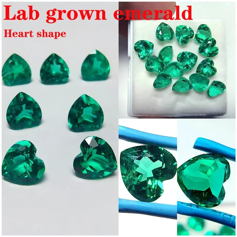 emerald Cut Lab Grown Columbia Emerald Natural color for DIY Jewelry Making Materials with Certificate Factory Wholesale price