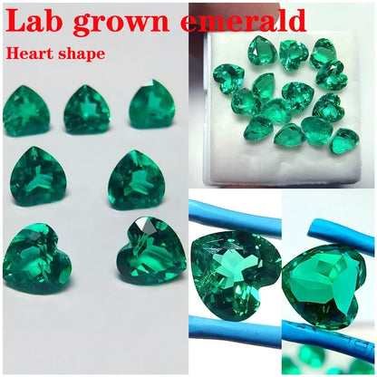 emerald Cut Lab Grown Columbia Emerald Natural color for DIY Jewelry Making Materials with Certificate Factory Wholesale price