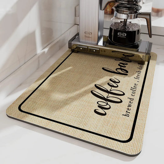 Large Kitchen Super Absorbent Mat Coffee Dish Draining Mat Drying Mat Quick Dry Bathroom Drain Pad Kitchen Faucet Placemat - AMULET RING STORE