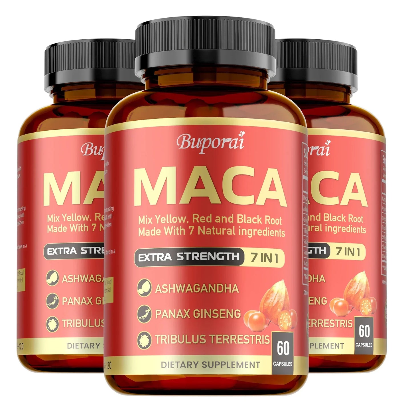 Maca Root Capsules - Improve Athletic Performance and Endurance, Improve Mood, Boost Energy Production, and Strengthen ImmunityS - AMULET RING STORE