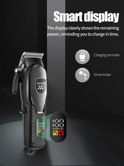 hiena Hair Clipper Kit for Men Electric Shaver Hair Trimmer Professional Cutting Machine Hair Trimmer with LCD Digital Display - AMULET RING STORE