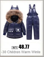 -30 Winter Baby Clothes Thicken Warm Jumpsuits Snowsuits Girl Boy Hooded Jacket Waterproof Rompers Ski Suits Kids Coat Outerwear - AMULET RING STORE