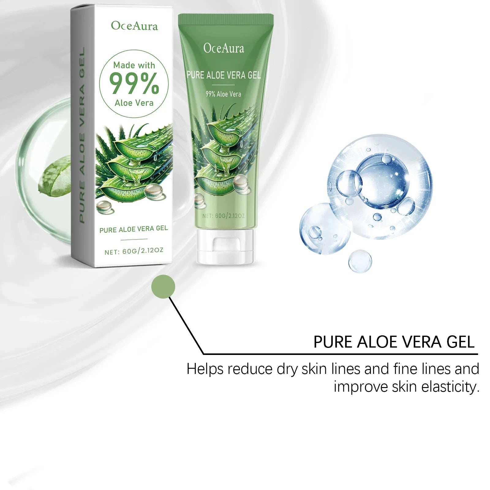 Sunburn Repair Aloe Vera Gel Hydrating Moisturizing Face Cream Relieve Dry Tight Sensitive Skin Care Brightening Facial Cream - AMULET RING STORE