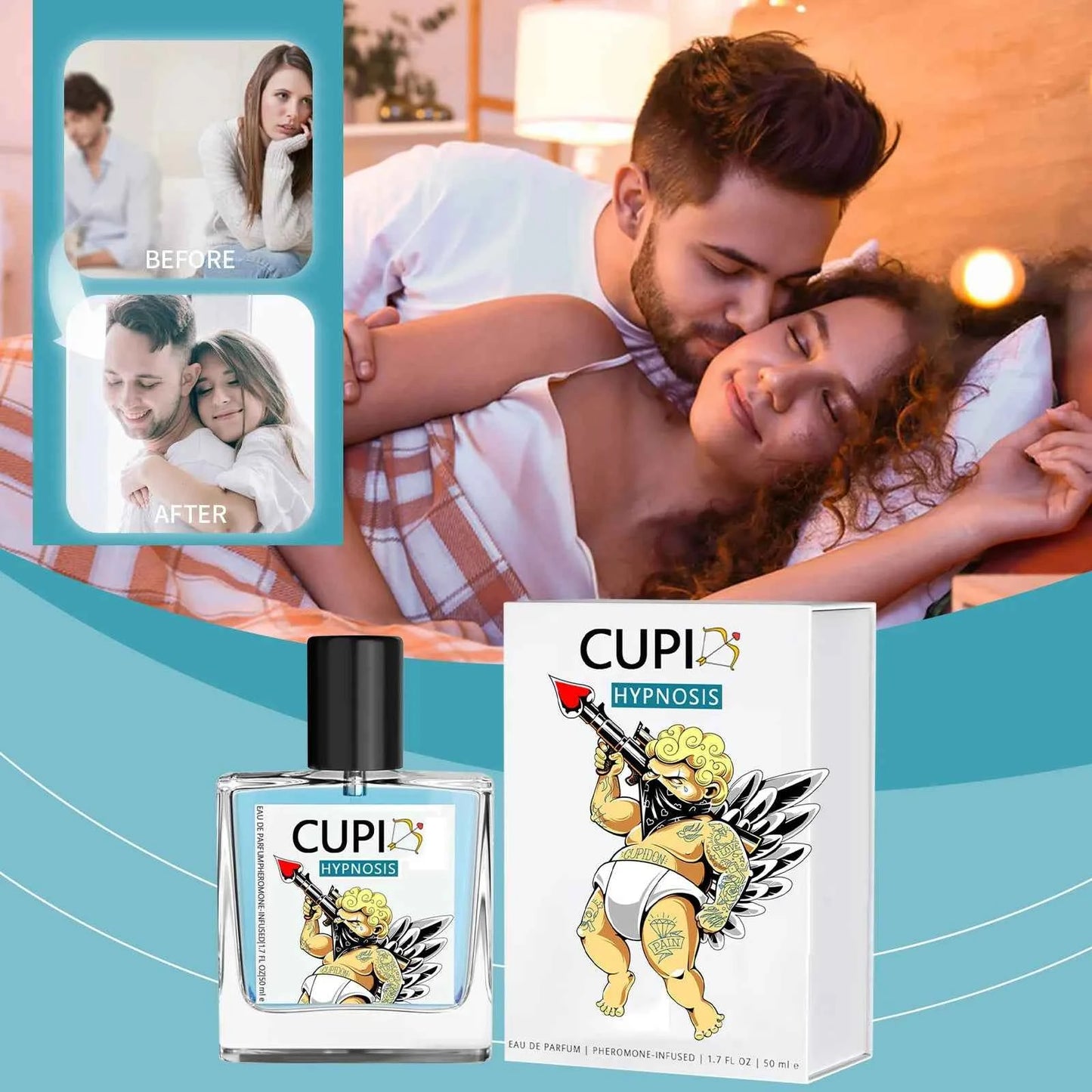 50ML Cupid Hypnosis Pheromone Perfume Original Long Lasting Cologne for Men Charm Fragrances Perfume Women's Light Fragrance