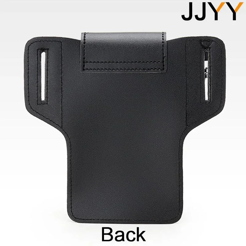 Men Leather Vintage Pack Waist Bag Belt Clip Phone Holster Travel Hiking Cell Mobile Phone Case Cover Belt Pouch Purse Belt - AMULET RING STORE