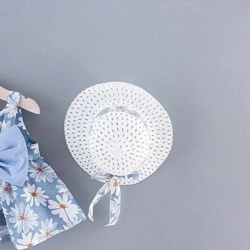 (Girls 0-3 Years Old) Summer New Girls Dress Floral Print Little Fresh Everyday Sweet Princess Dress with Bow