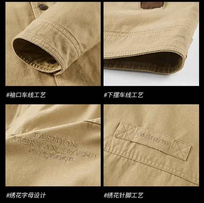 Men Jackets outdoor Slim fit Coats Casual Jackets High Quality Male wear Multi-pocket Cargo Jackets And Coats plus Size 5XL