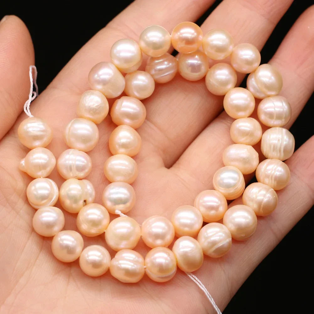 100% Natural Freshwater Pearl Beads Fine pearls Punch Loose Beads For DIY Women Elegant Bracelet Necklace Earring Jewelry Making - AMULET RING STORE