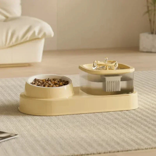 Auto Filter Mute 2-in-1 Pets Water Fountain USB Electric Cat Drinker Bowl Pet Feeder Recirculate Filtring Drinker for Cats Water - AMULET RING STORE