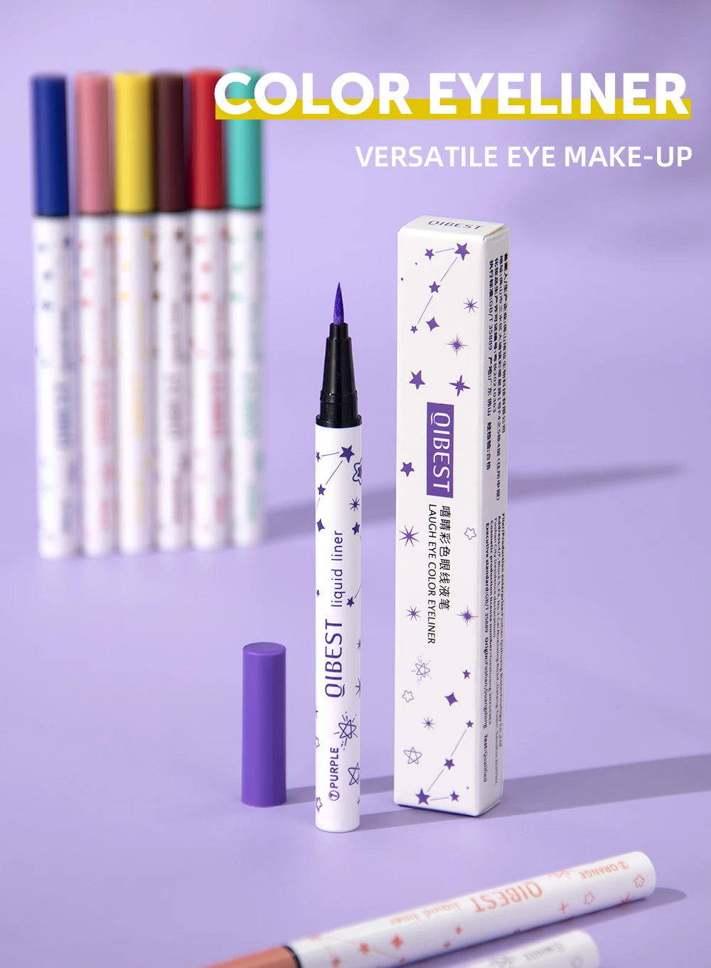 QIBEST High Pigment Eyeliner Pencil Waterproof Smudgeproof Makeup Eye Liner Liquid Black Eyeliner Quick Drying Eyes Cosmetics - AMULET RING STORE