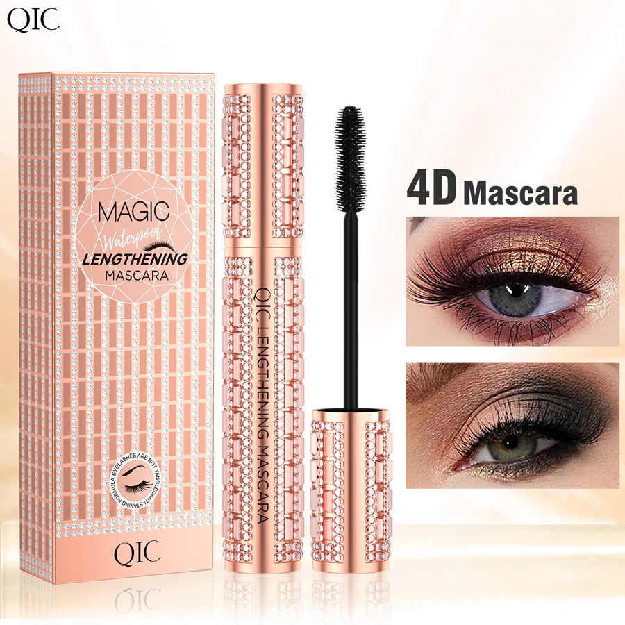 Waterproof 4D Diamond Shine Volume Curl Mascara Luxury Style Smudge-proof Eye Makeup for All Skin Types Eye Cosmetics - AMULET RING STORE