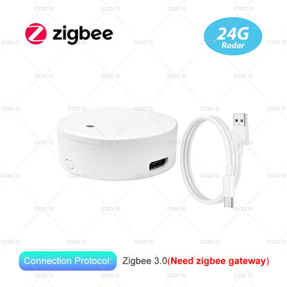 ZigBee Wifi MmWave Human Presence Motion Sensor Radar Wave Human Detector Motion Detector Tuya Hub Smart Life Home Automation - AMULET RING STORE