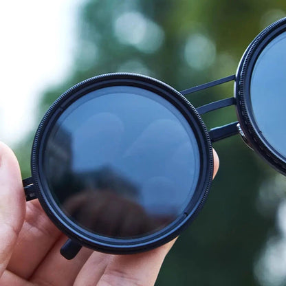 Adjustable 1-9 Sunglasses with ND Filter Lenses Fishing Rounded Polarized Glasses Polarized Sunglasses for Men Driving Fishing