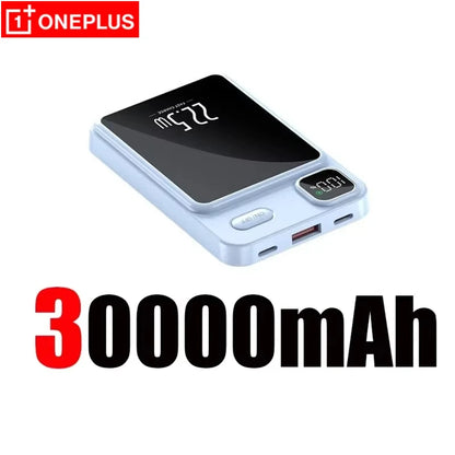 OnePlus 50000mAh Magnetic Wireless Charger Power Bank External Battery Fast Charging PowerBank For Android iPhone 15 16 Xiaomi - AMULET RING STORE