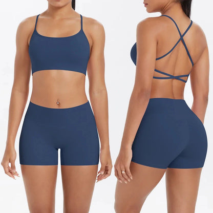 2PCS Yoga Set Nude Feeling Workout Sets Women Tracksuit Gym Push Up Fitness Running Workout Sportwear Sport Bra Leggings Suit