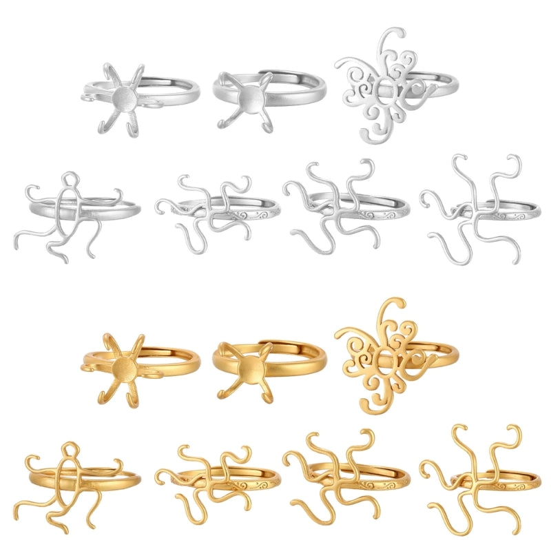 18x21 19x19mm Opening Women Rings Blank Base Heteromorphic Rings Brackets DIY Women Men Rings Setting Jewelry Making Accessory - AMULET RING STORE