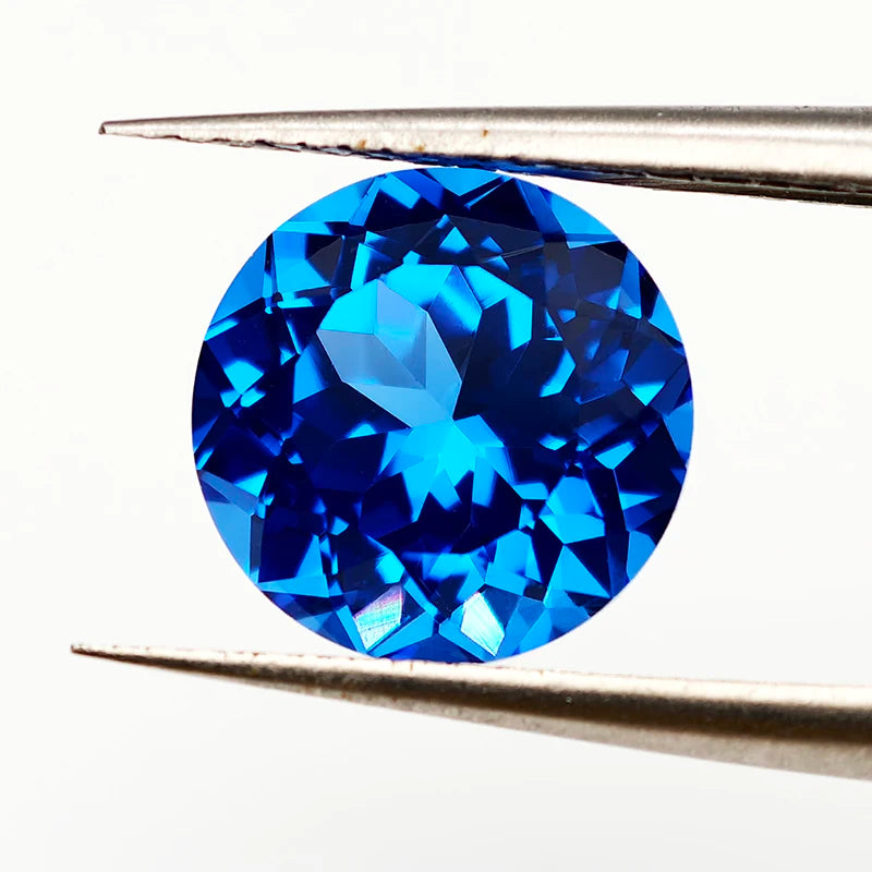 NEW Round Shape Blue Cobalt Spinel Loose Gemstone Diamond for Jewelry Making - AMULET RING STORE
