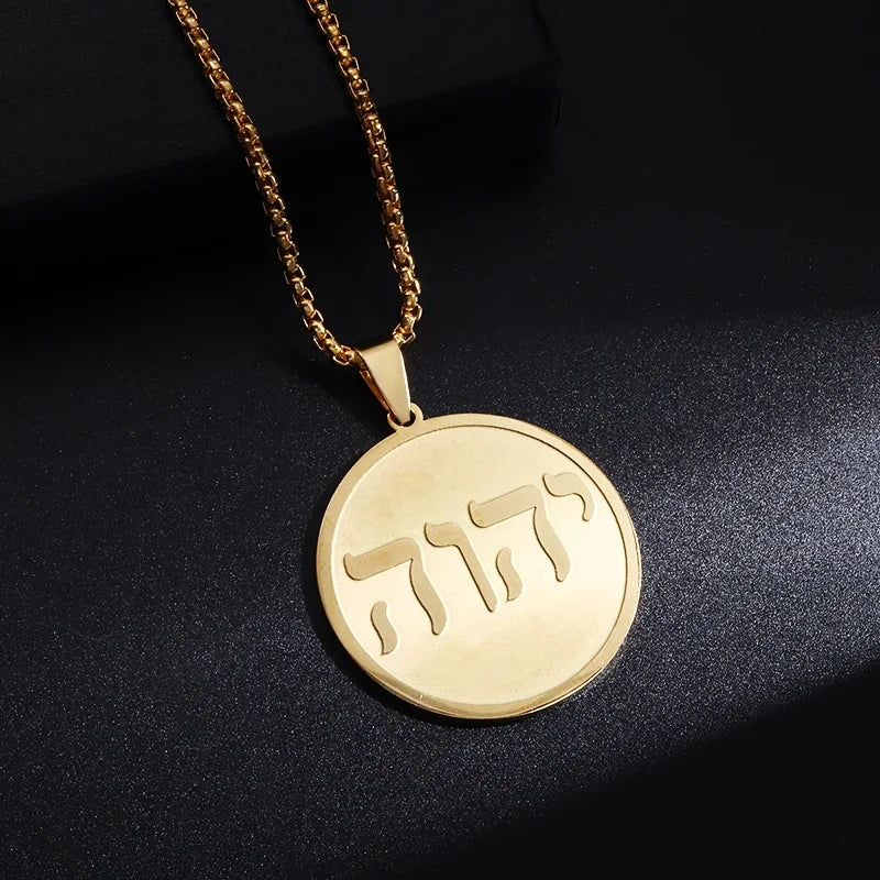 Stainless Steel 7 Archangel Seal Necklace Solomon Kabbalah Seal Pendant for Men Personality Charm Amulet Jewelry