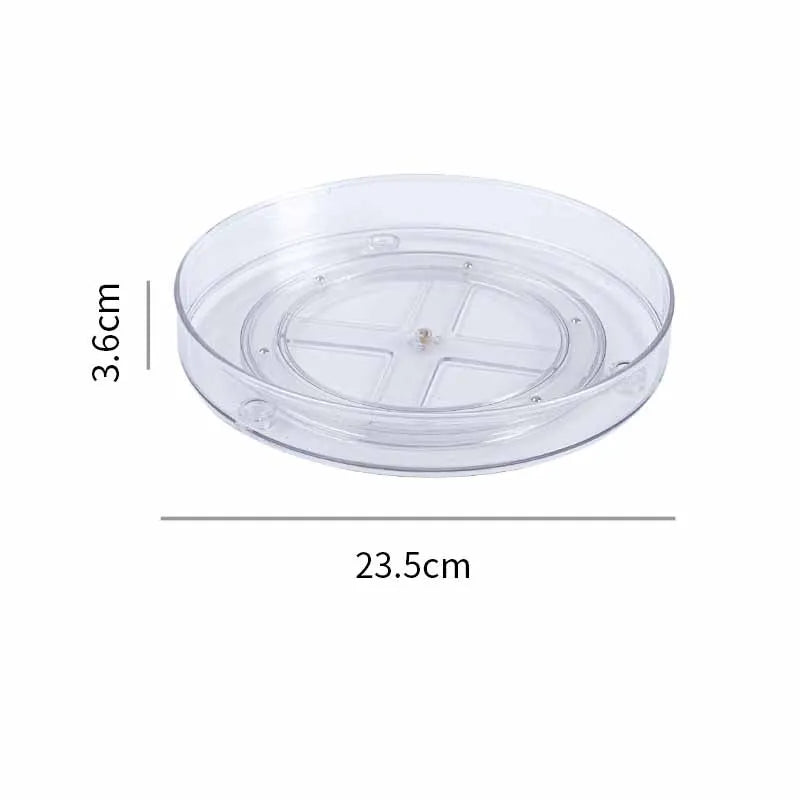 360 Rotation Cabinet Turntable Organizer Storage Spice Rack Drink Cosmetic Storage Rack PET Kitchen Turntable Bathroom Tray - AMULET RING STORE
