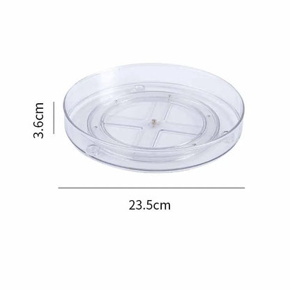 360 Rotation Cabinet Turntable Organizer Storage Spice Rack Drink Cosmetic Storage Rack PET Kitchen Turntable Bathroom Tray - AMULET RING STORE