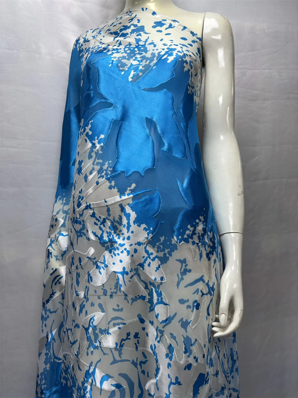 Nigerian Silk Fabrics French Lace Tulle Scarf Burnt-Out Silk Dirac African Fabrics