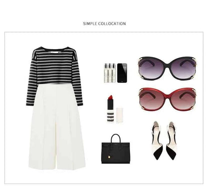 Women Sunglasses Trendy Celebrity-style Round Large-frame Stylish Sun Glasses with Camellia Hollow-out Accent Decorations