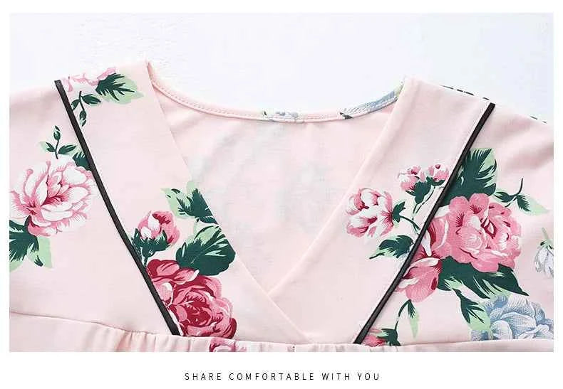 2025 Summer Small Floral Night Dress Women Nightgown Big Yards 3XL Sleepshirts Short-sleeves Nightie Nightdress Cotton Sleepwear