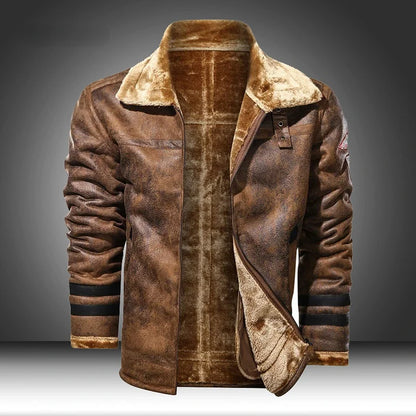 New Slim High Quality Leather Jackets Business Genuine Leather Bomber Jacket Men Real Leather Flights Jacket Black Pilot Coats