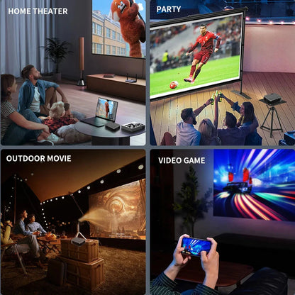 The YERSIDA A30C Wifi Mini Projector Cinema Syncs mobile phone with screen portable projector home supports 1080P movie projecto