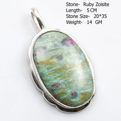 Genuine Moonstone Rose Quartz Pyrite Azurite  Pendant