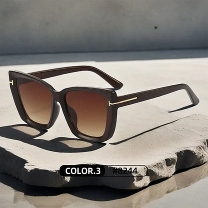 New Square Designer Cat Eye Sunglasses Women Vintage High Quality Sun Glasses Fashion Big Frame Cool Sexy Female Oculos