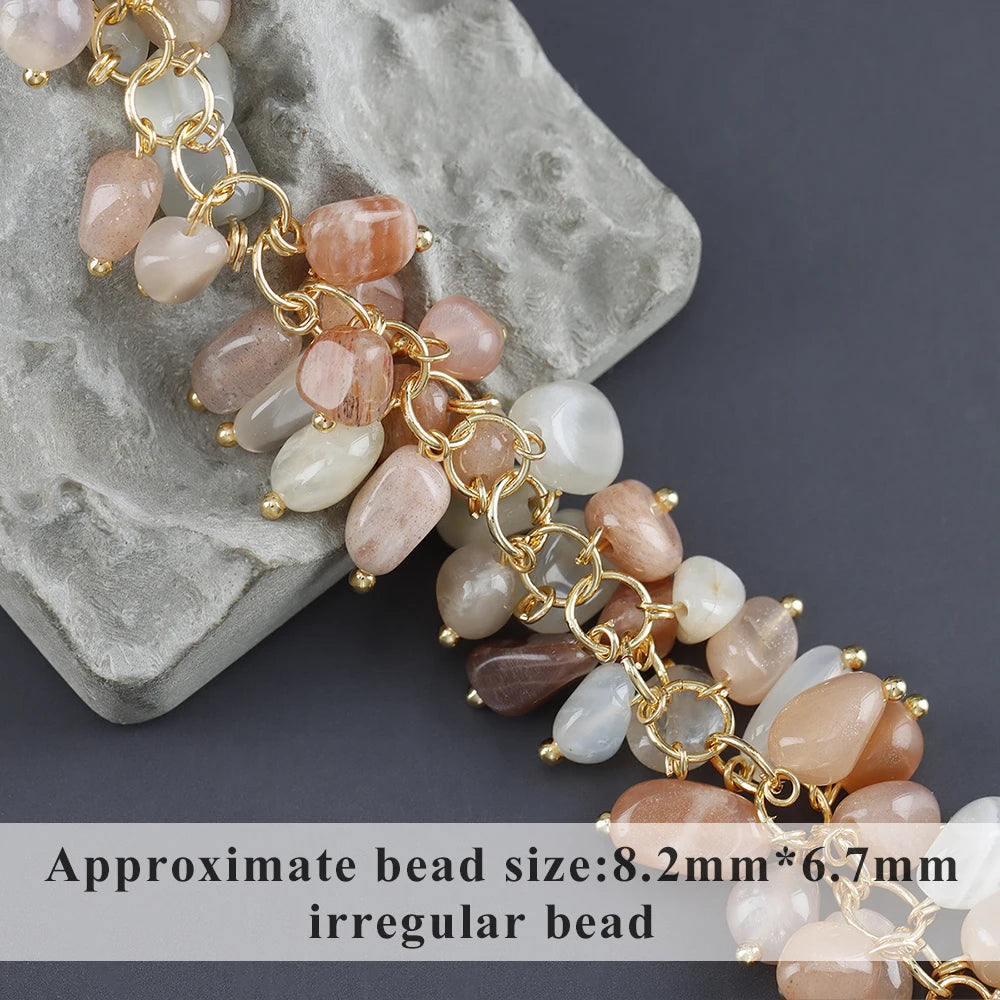 GUFEATHER M987,jewelry accessories,pass REACH,nickel free,18k gold plated,copper,natural stone,diy chain,jewelry making,10cm/lot - AMULET RING STORE