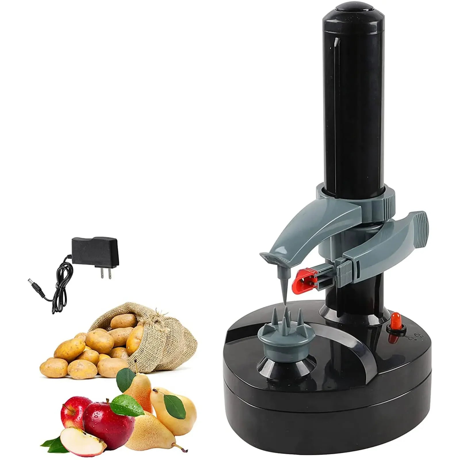 Electric Spiral Potato Peeler Automatic Apple Peeler, Smart Vegetable Fruit Peeler Machine, Kitchen Accessories Peeling Tool - AMULET RING STORE