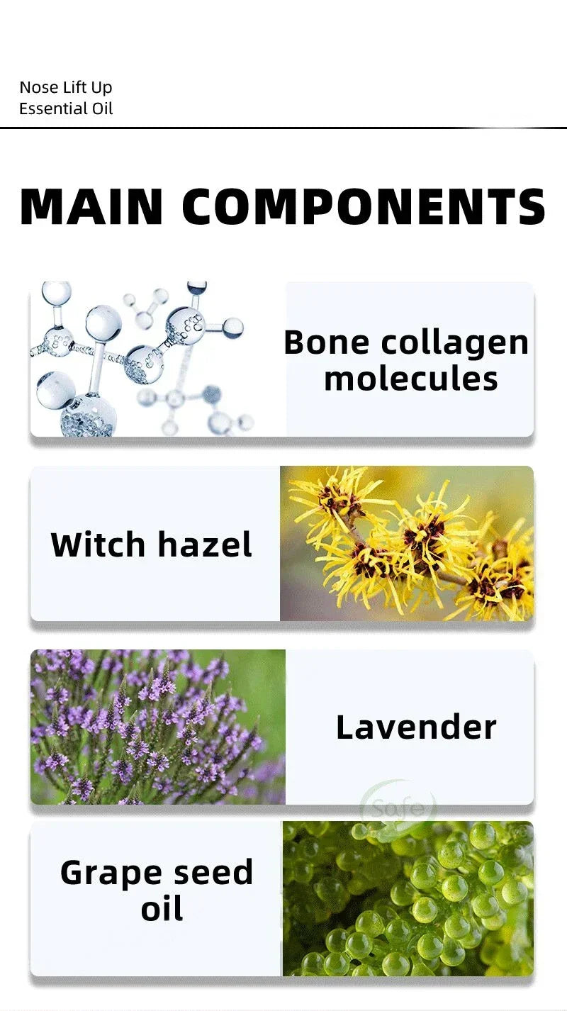 Nose Massage Essential Oil Up Heighten Rhinoplasty Firming For Moisturizing Nose Serum Reshape Natural Face Beauty Care Products - AMULET RING STORE