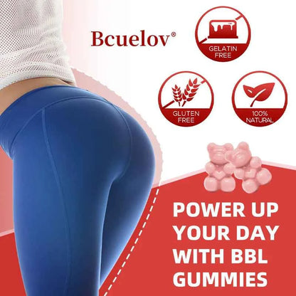 BBL Gummies - Natural Vitamin B, Apple Cider Vinegar - Shapes Buttocks, Plumps and Lifts Buttocks, Manages Body Shape