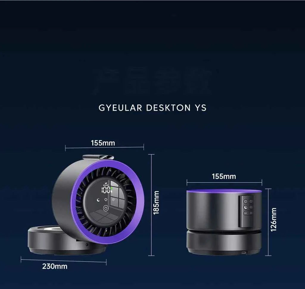 Eary Wall-mounted Fan Punch-free Foldable Fast Charging Desktop Fan With Night Light Magnetic Remote Control Air Conditioner Fan