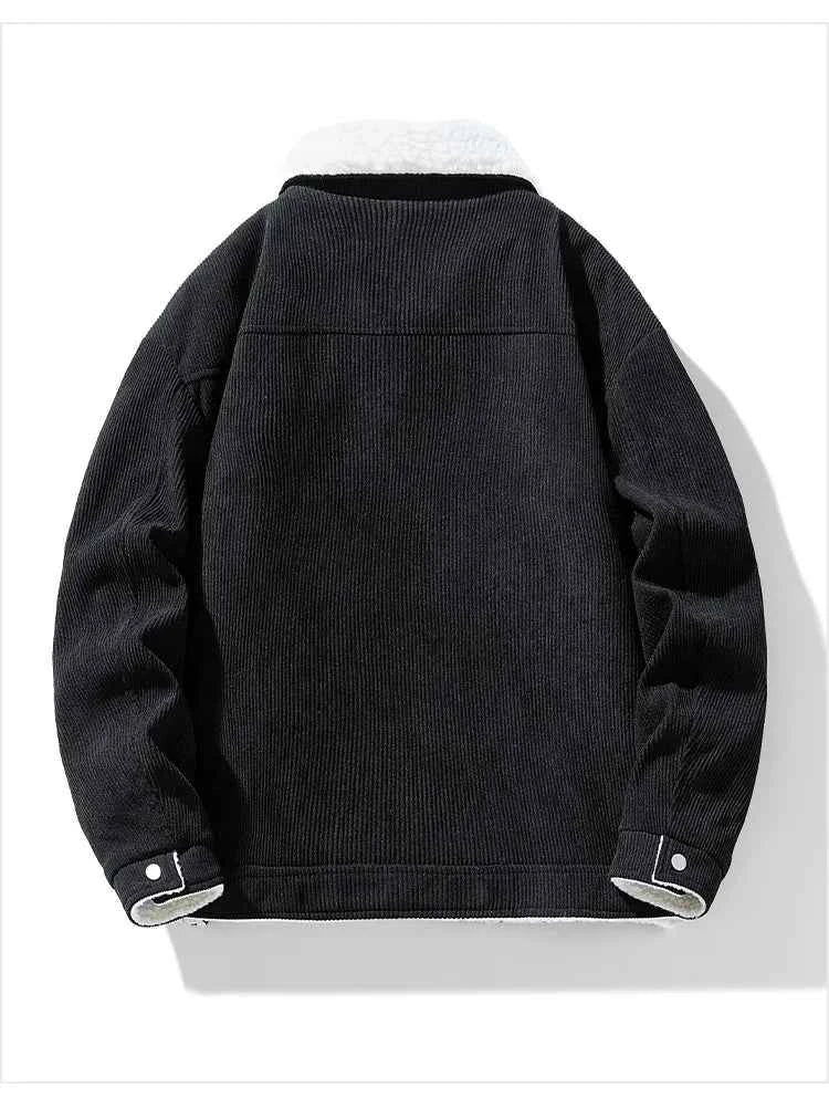 Men's Jackets and Coats Fashion Warm Corduroy Thick Coats 2024 Winter Fashion Men's Coats Down Jackets Men's Cotton Clothing