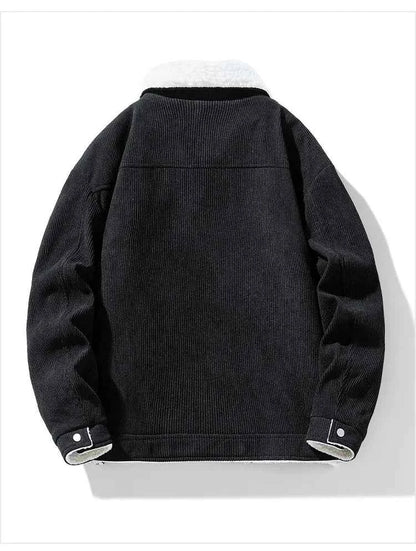 Men's Jackets and Coats Fashion Warm Corduroy Thick Coats 2024 Winter Fashion Men's Coats Down Jackets Men's Cotton Clothing