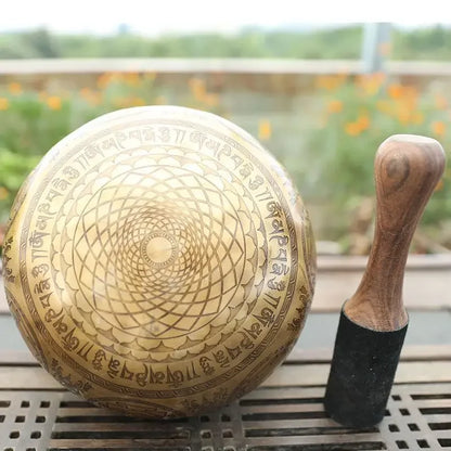 Handmade Nepal Bowls Bronze Tibetan Singing Bowls Heart Chakra Sound Healing Spiritual Instruments Meditation Pretty Bowl Set - AMULET RING STORE