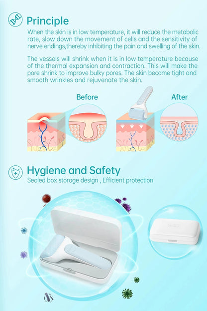 Original Skincare Ice Roller For Face SOICY S20 Derma Cooler Massager For Face Lift Sun Damage Redness Pain Relife