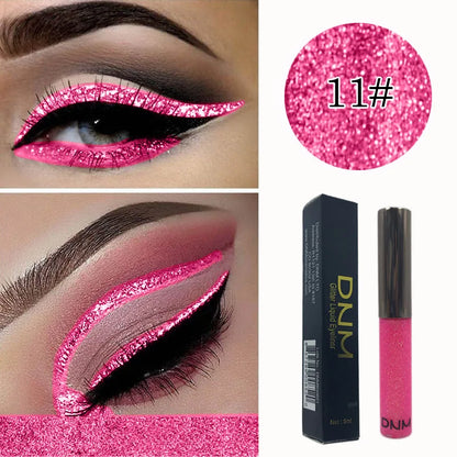 Glitter Eyeliner Vibrant Waterproof Long-Lasting for Flawless Eye Makeup Diamond Shiny Silver Rose Gold Eyeliner Beauty Cosmetic - AMULET RING STORE