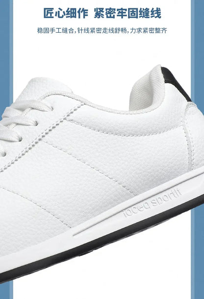 Leisure Running Summer Fashion Anti Slip Mountaineering PU Leather Sports Shoes Tennis Trend Hot Selling Men White Flat Shoes - AMULET RING STORE