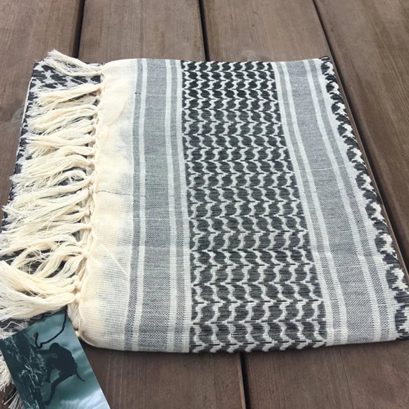 Keffiyeh Tactical Desert Scarf Wrap Shemagh Head Neck Arab Scarf Keffiyeh Scarf Wrap for Men And Women - AMULET RING STORE