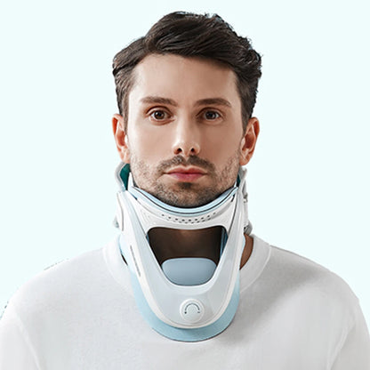 Cervical Traction Device & Neck Brace Set Neck Stretcher Adjustable Neck and Shoulder Relaxer Comfortable for Home Travel Office - AMULET RING STORE