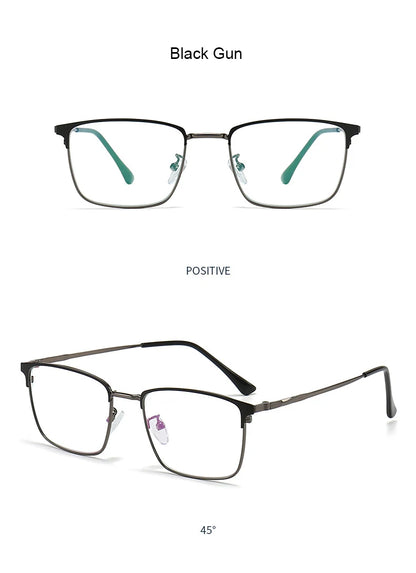 Men Prescription Glasses Optics Lenses  Reading Glasses Women Blue Light Blocking Myopia Eyewear Metal Titanium Eyeglasses Frame