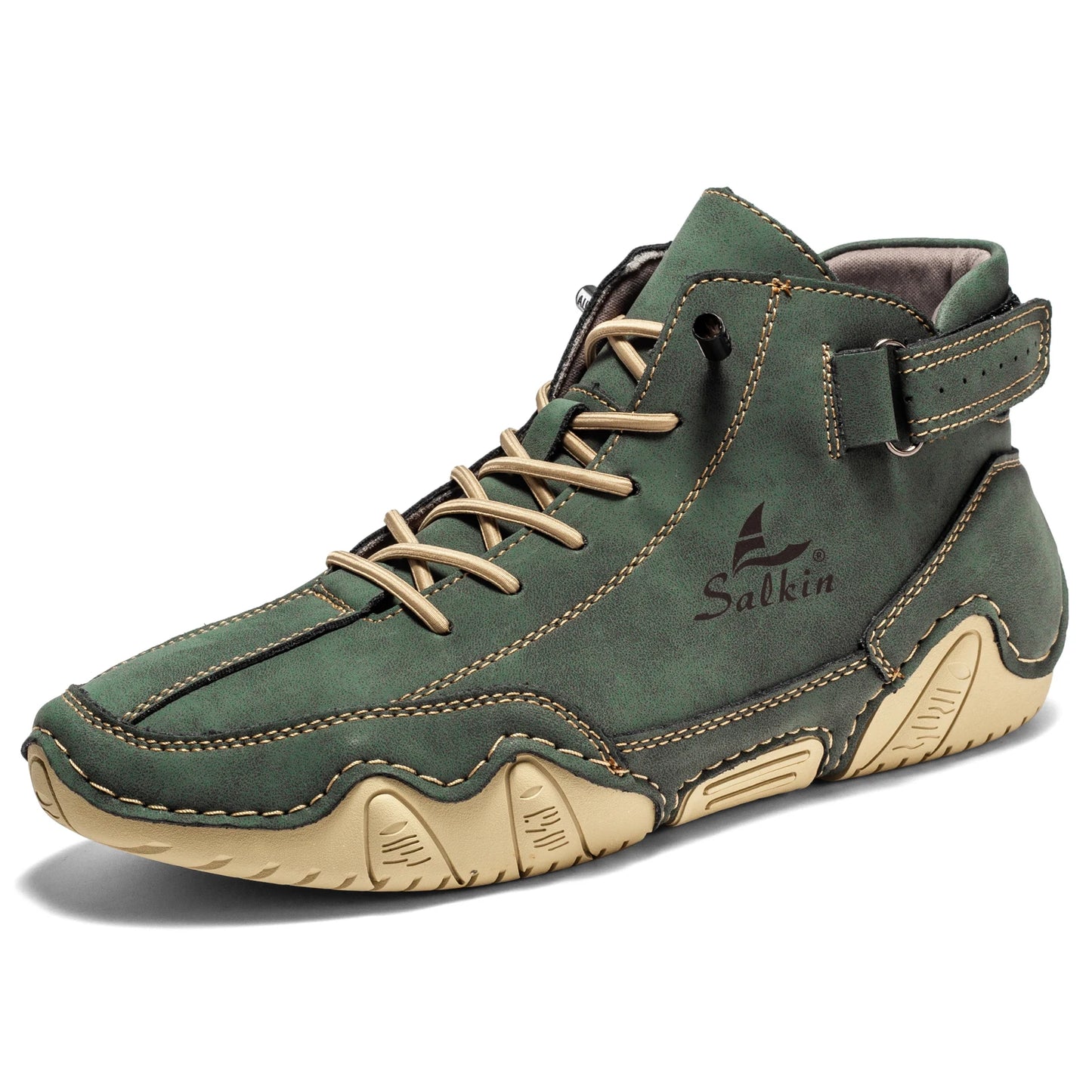 New 2025 Handmade Leather Casual Men Shoes Design Sneakers Man Breathable Leather Shoes Men Ankle Boots Outdoor