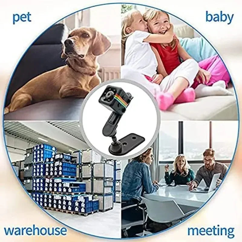Video Voice Mini DV Recorder Indoor Covert Security Camera for Home and Office Mini Camera HD Portable Small Nanny Cam - AMULET RING STORE