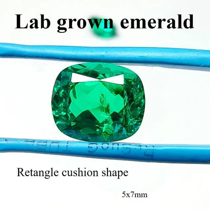 emerald Cut Lab Grown Columbia Emerald Natural color for DIY Jewelry Making Materials with Certificate Factory Wholesale price